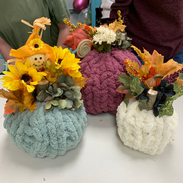 October 8th - Chunky Knit Pumpkins (6:00pm-9:00pm)