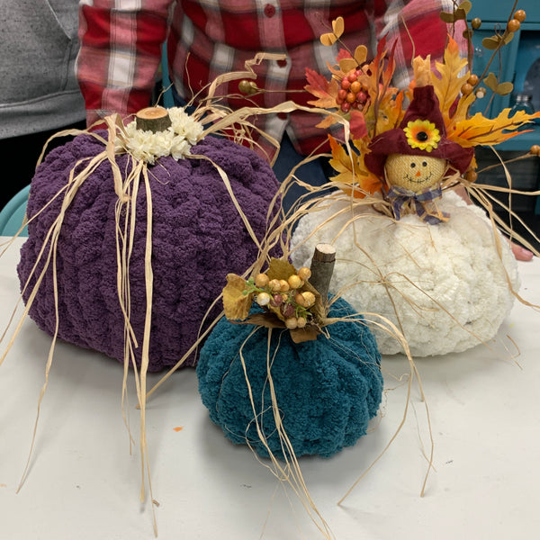 October 8th - Chunky Knit Pumpkins (6:00pm-9:00pm)