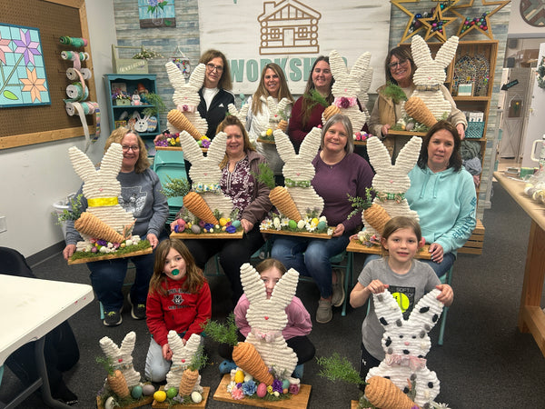 Thursday, March 19th - Chunky Yarn Bunny with Carrot Decor (6:00pm-9:00pm)