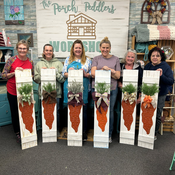 Tuesday, March 17th - Carrot Porch Sign Workshop (6:00pm-9:00pm)