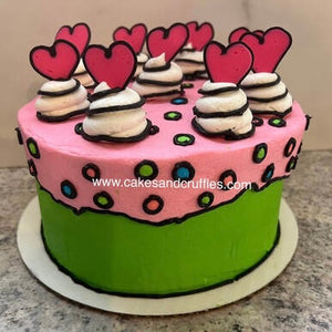 February 4th - Cartoon Heart Cake Decorating (1p-3p)