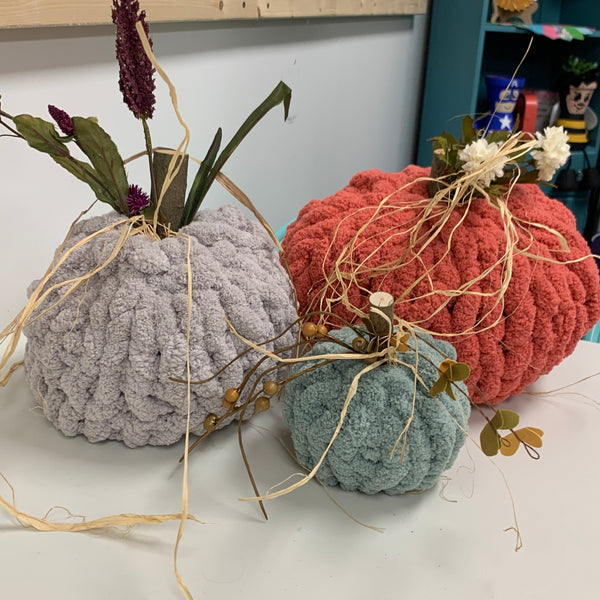October 8th - Chunky Knit Pumpkins (6:00pm-9:00pm)