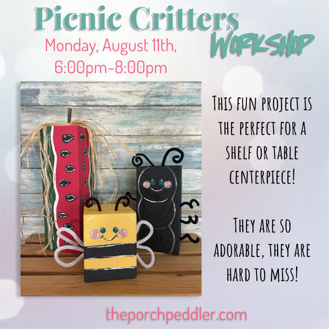 August 11th - Picnic Critters (6:00pm-8:00pm)