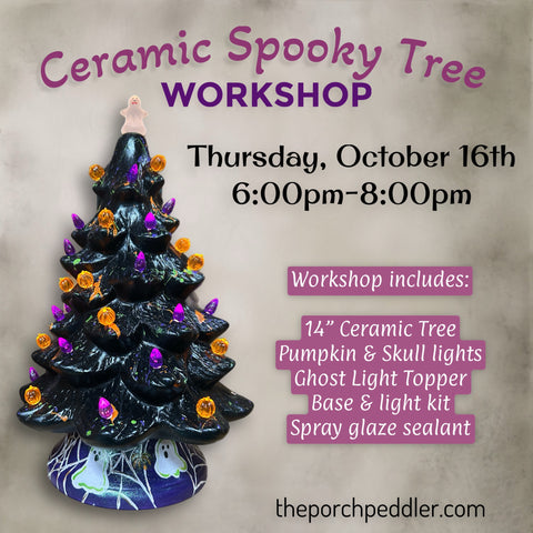 October 16th - Ceramic Spooky Tree Workshop (6:00pm-8:00pm)