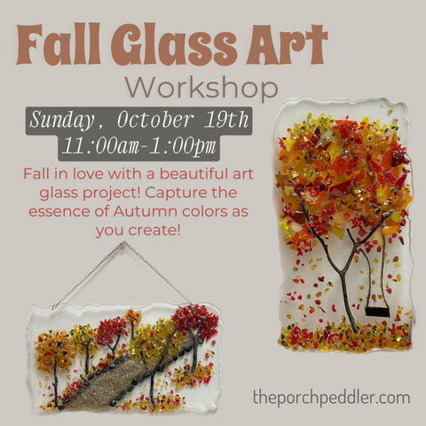 October 19th - Fall Glass Art Workshop (11:00am-1:00pm)