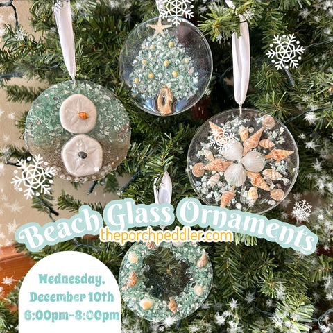 December 10th - Holiday Resin Ornaments (6:00pm-8:00pm)
