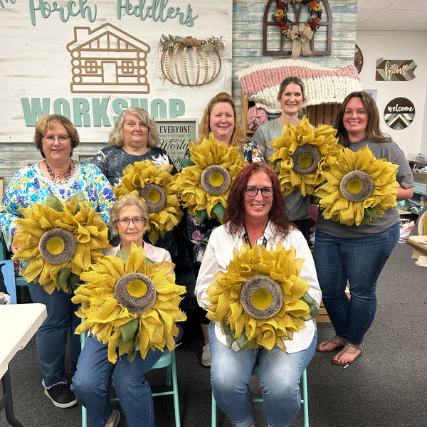September 23rd - Sunflower Burlap Wreath (6:00pm-8:00pm)